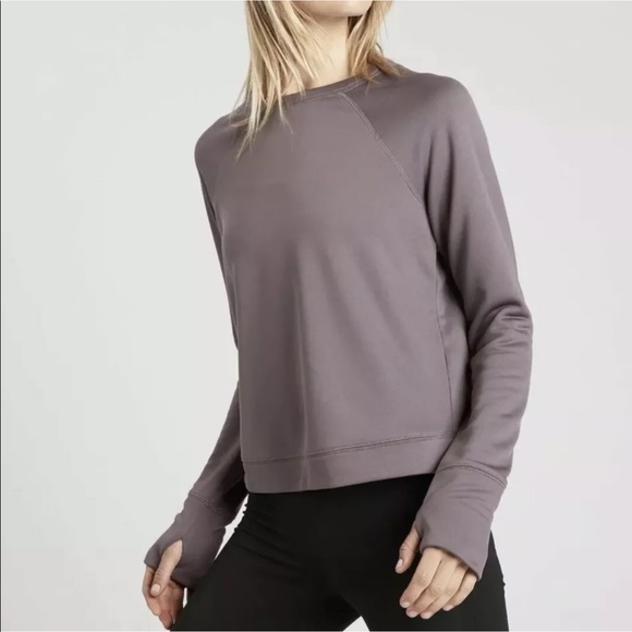 Banana Republic NWT Raglan Sweatshirt Quick Dry Ultraviolet Protection Lavender - Picture 1 of 5
